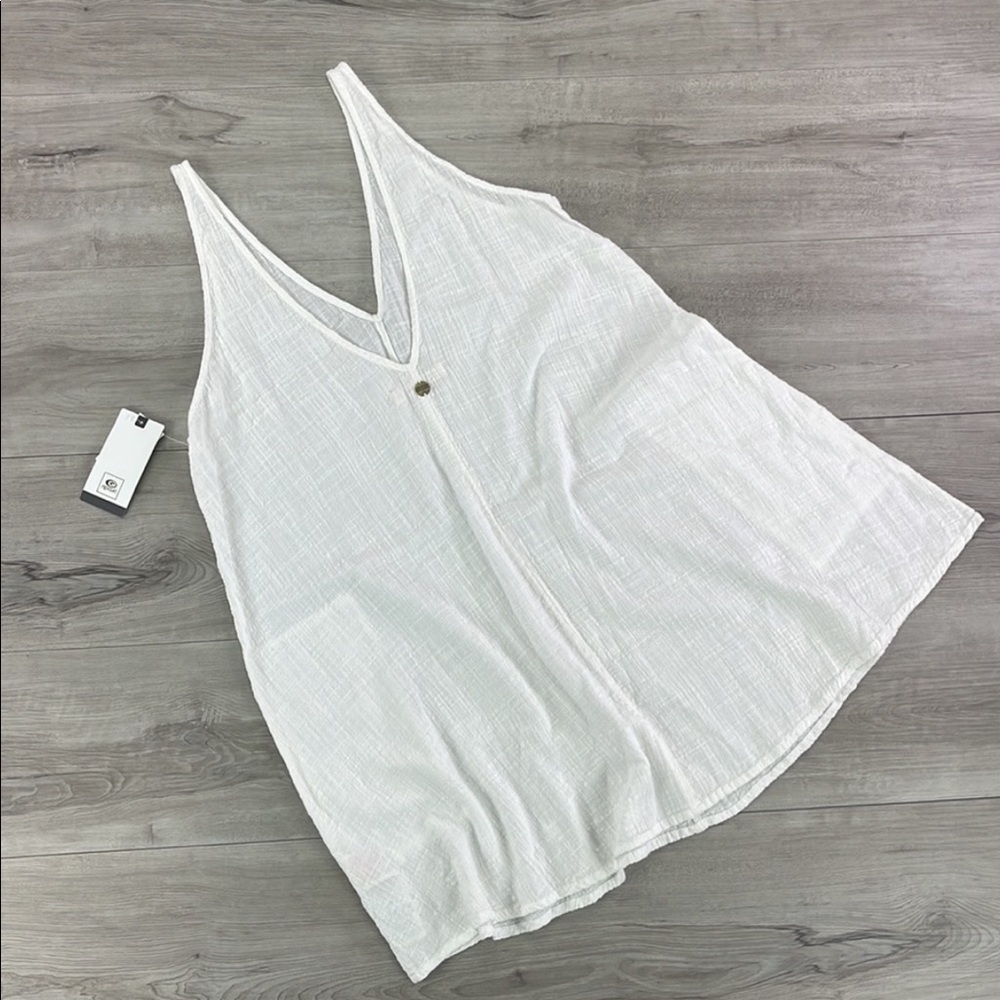 Rip Curl White Sleeveless Beach Tunic Coverup - Picture 11 of 13